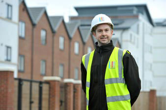 UCML staff at new build houses in Leeds